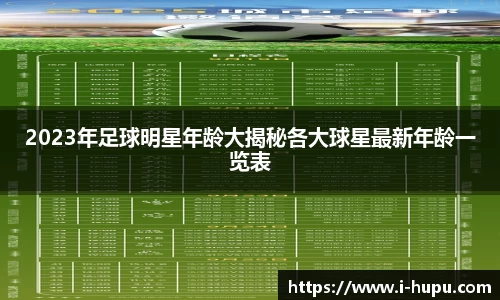 2023年足球明星年龄大揭秘各大球星最新年龄一览表